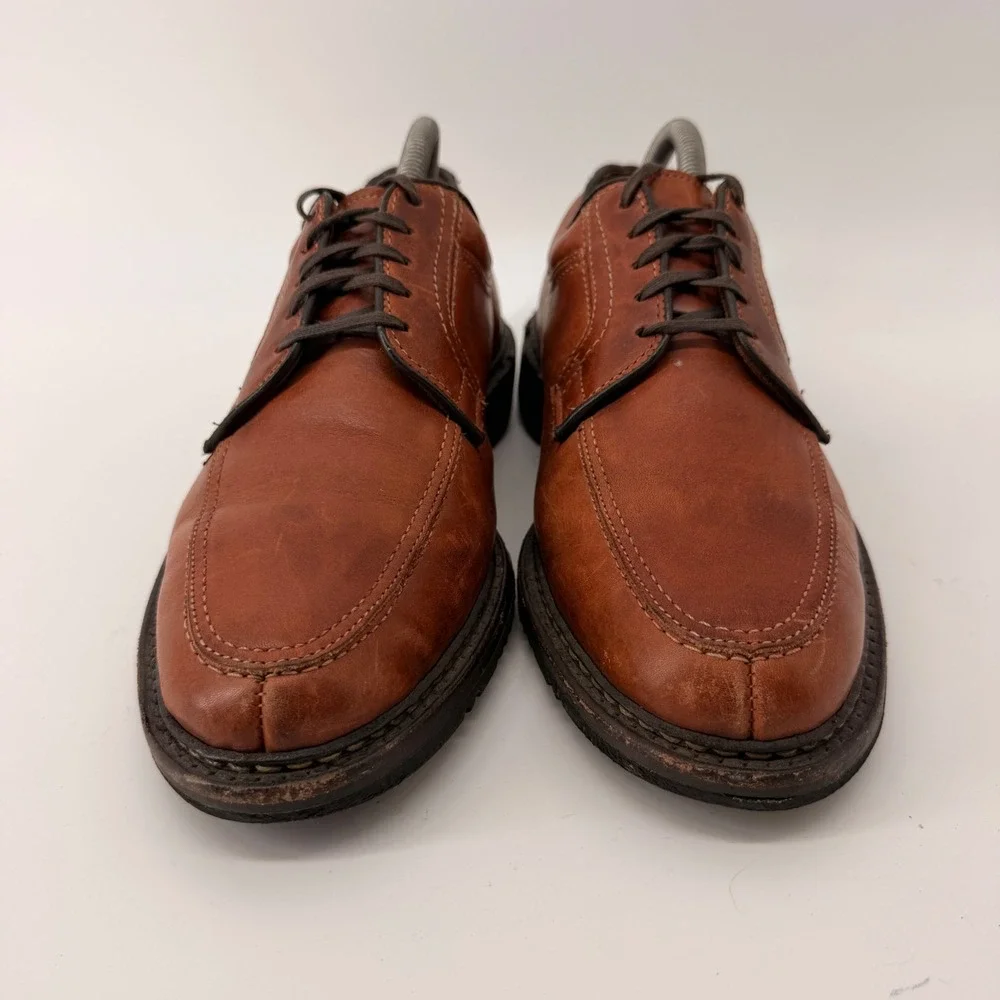 Allen Edmonds Wilbert Derby Mens 8 3E Brown Leather Split Toe Comfort Shoes 1951